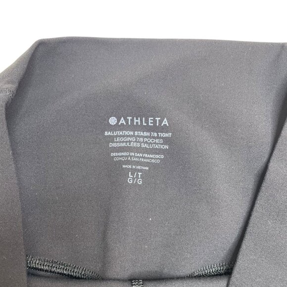 Athleta Salutation Stash 7/8 Tight Leggings Black Large - Picture 5 of 6